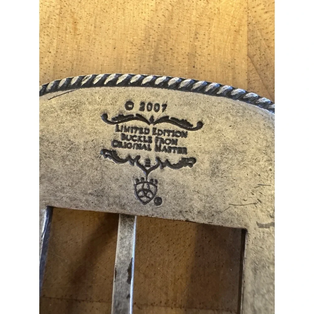 Ariat Men's Leather belt So 34 Brighton Limited Edition‎ Buckle 2007 Western